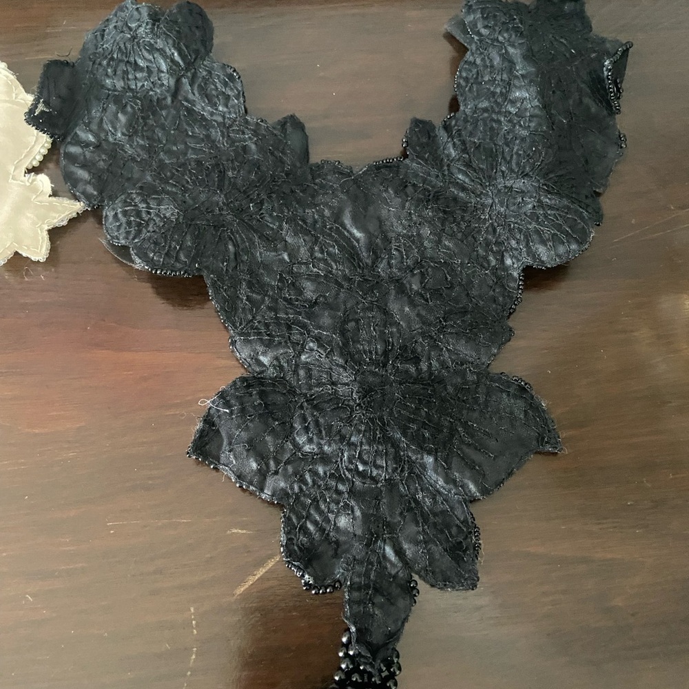 Bundle Of Two Pieces Of Sequined & Beaded Appliqu… - image 5